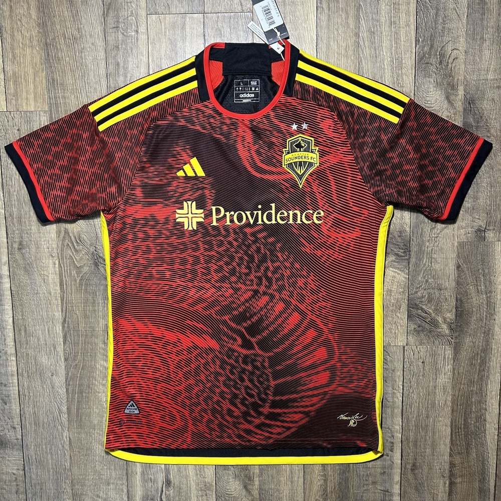 New Adidas Seattle Sounders FC 2023 Bruce Lee Edition Authentic Soccer Jersey L